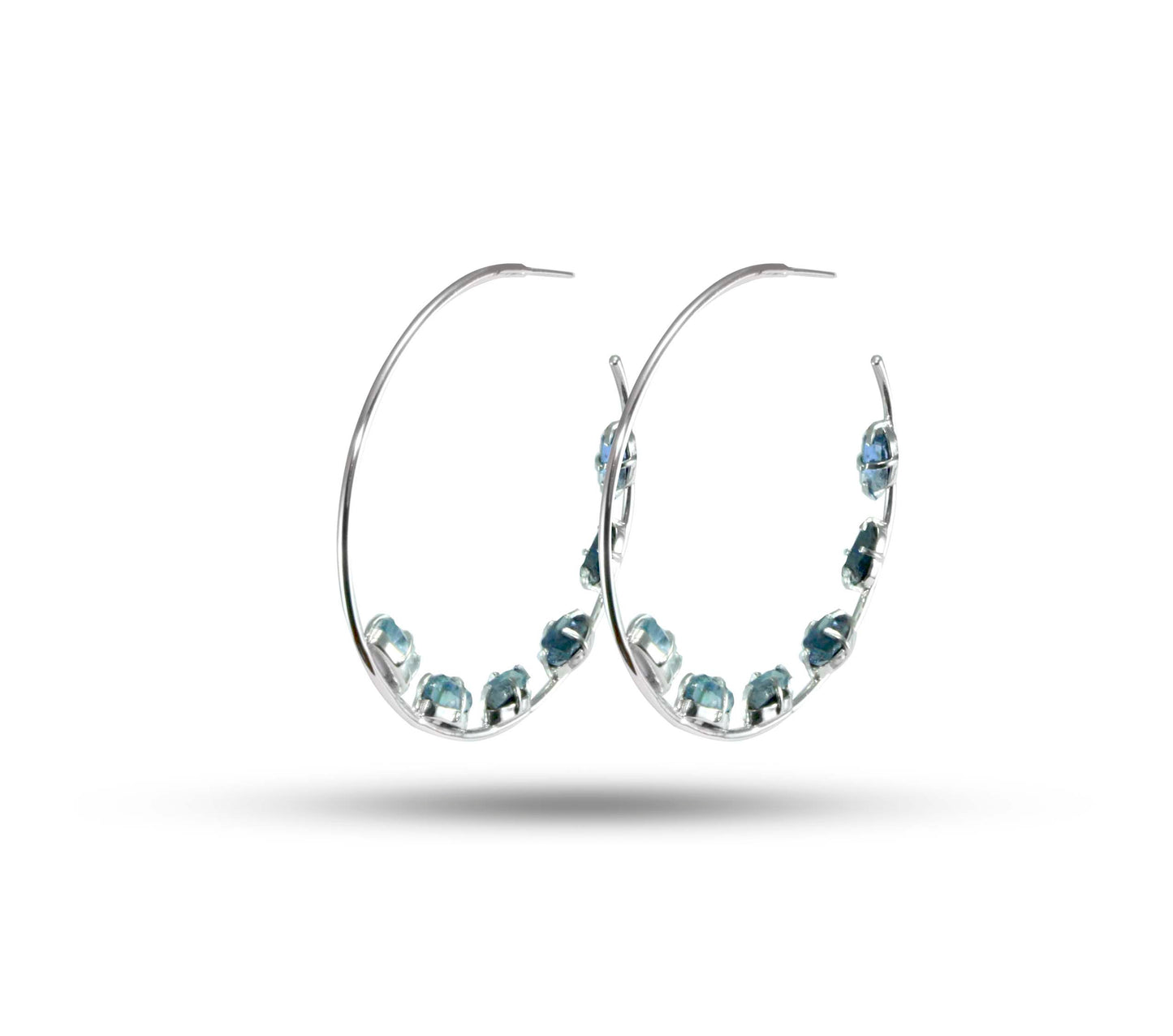 Aqua Radiance Hoop Earrings