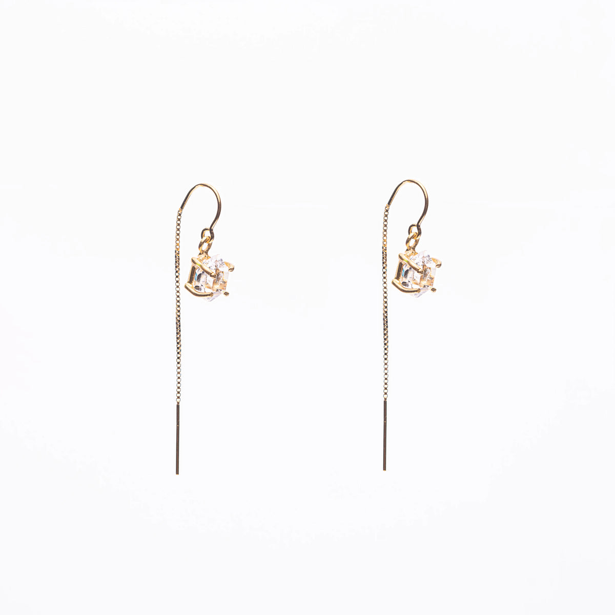 Herkimer Diamond Thread Earrings