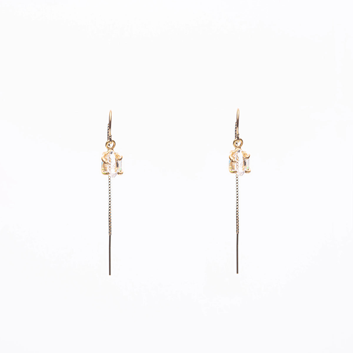 Herkimer Diamond Thread Earrings