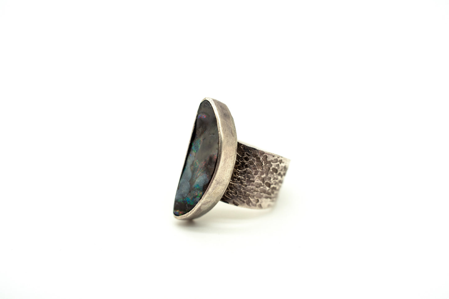 Amazing Boulder Opal Ring