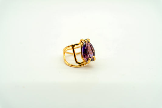 Raw Amethyst Point Ring, 18K Vermeil — 2025