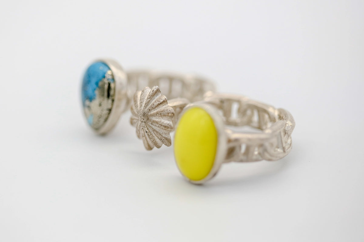 Turquoise & Rosarita Flower One of One Ring – view 2