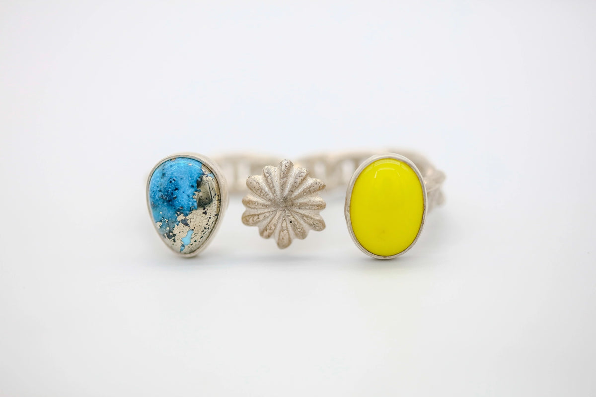 Turquoise & Rosarita Flower One of One Ring – view 6
