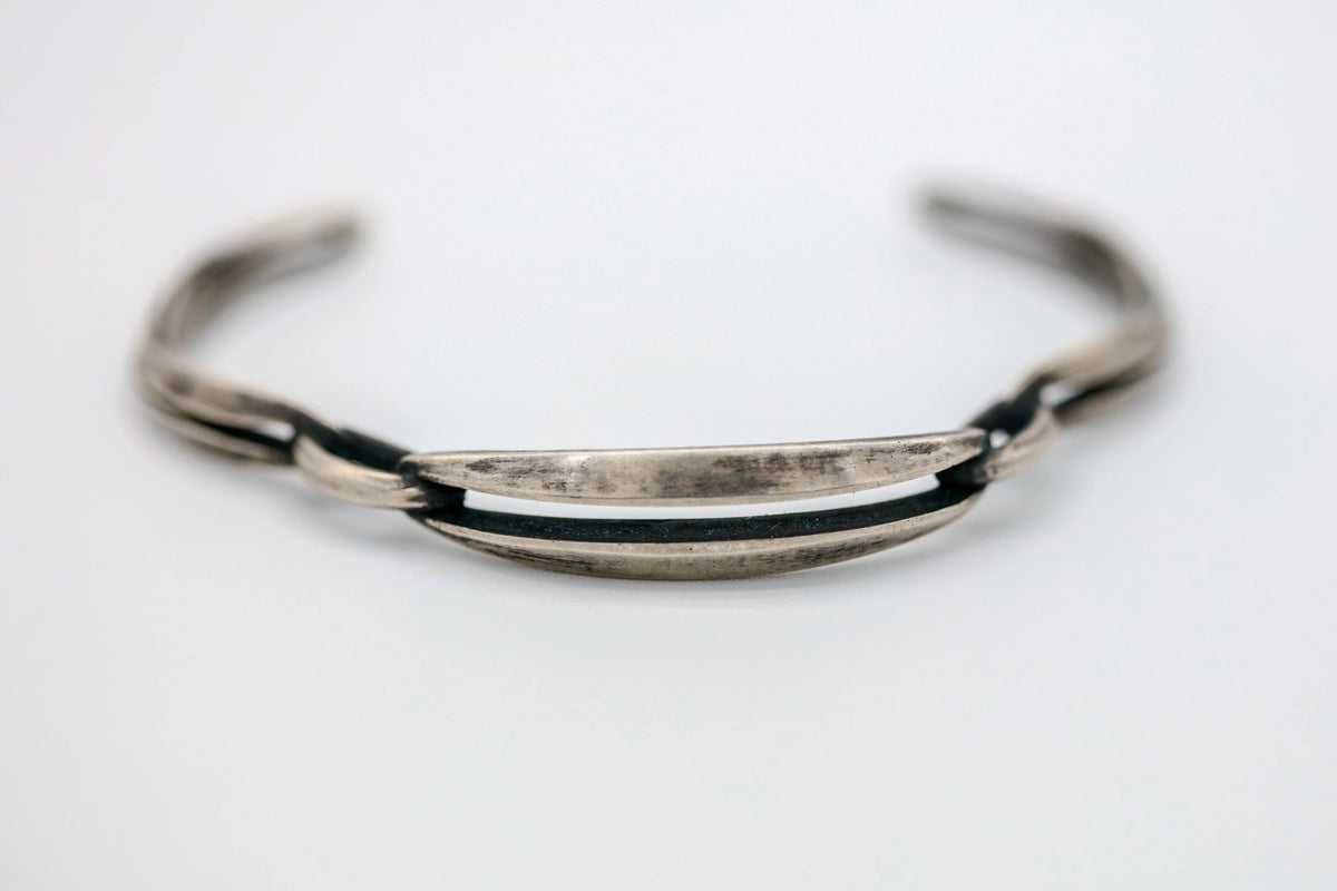 Sculptural Link Sterling One of One Cuff – view 2