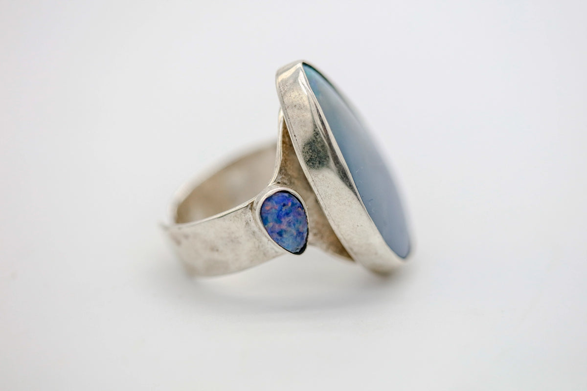 Australian Boulder Opal Teardrop One of One Ring – view 6