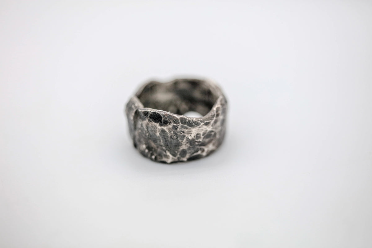 Hammered Texture Sterling One of One Band – view 3