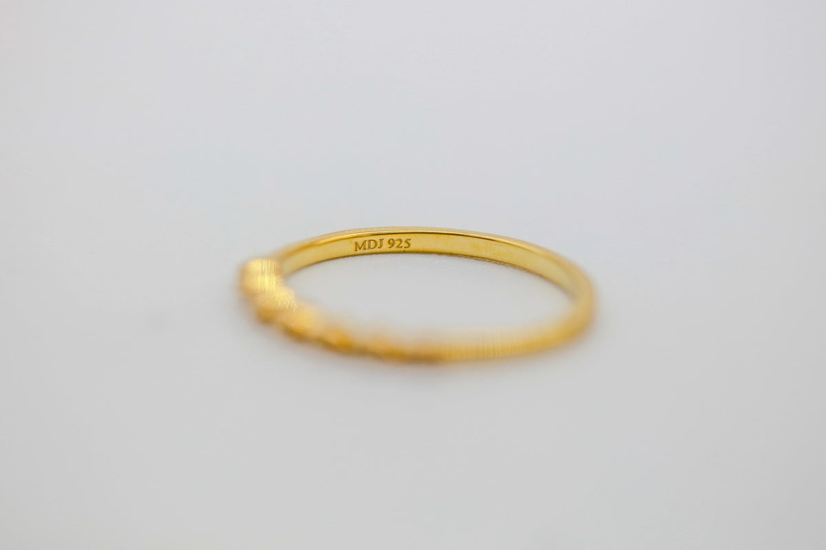 Natural Diamond Marquise Station Band in Gold Vermeil – view 4
