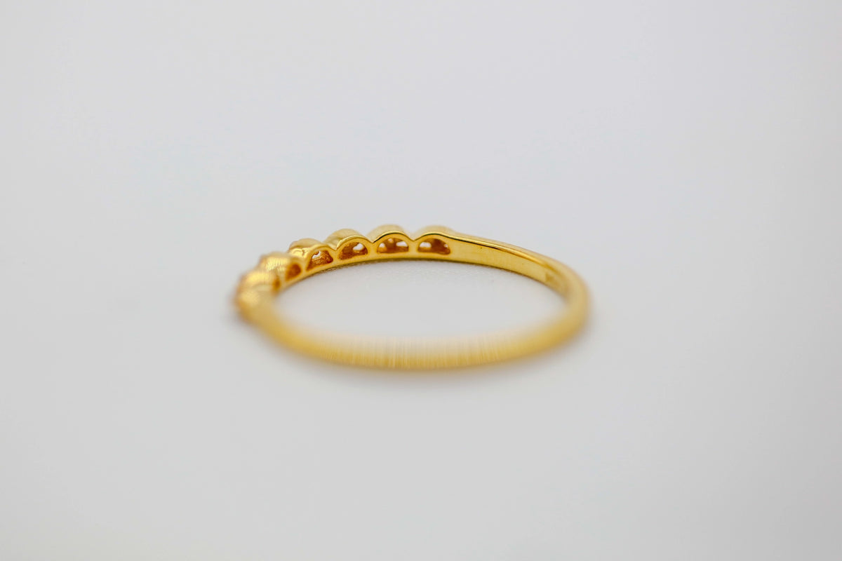 Natural Diamond Marquise Station Band in Gold Vermeil – view 2