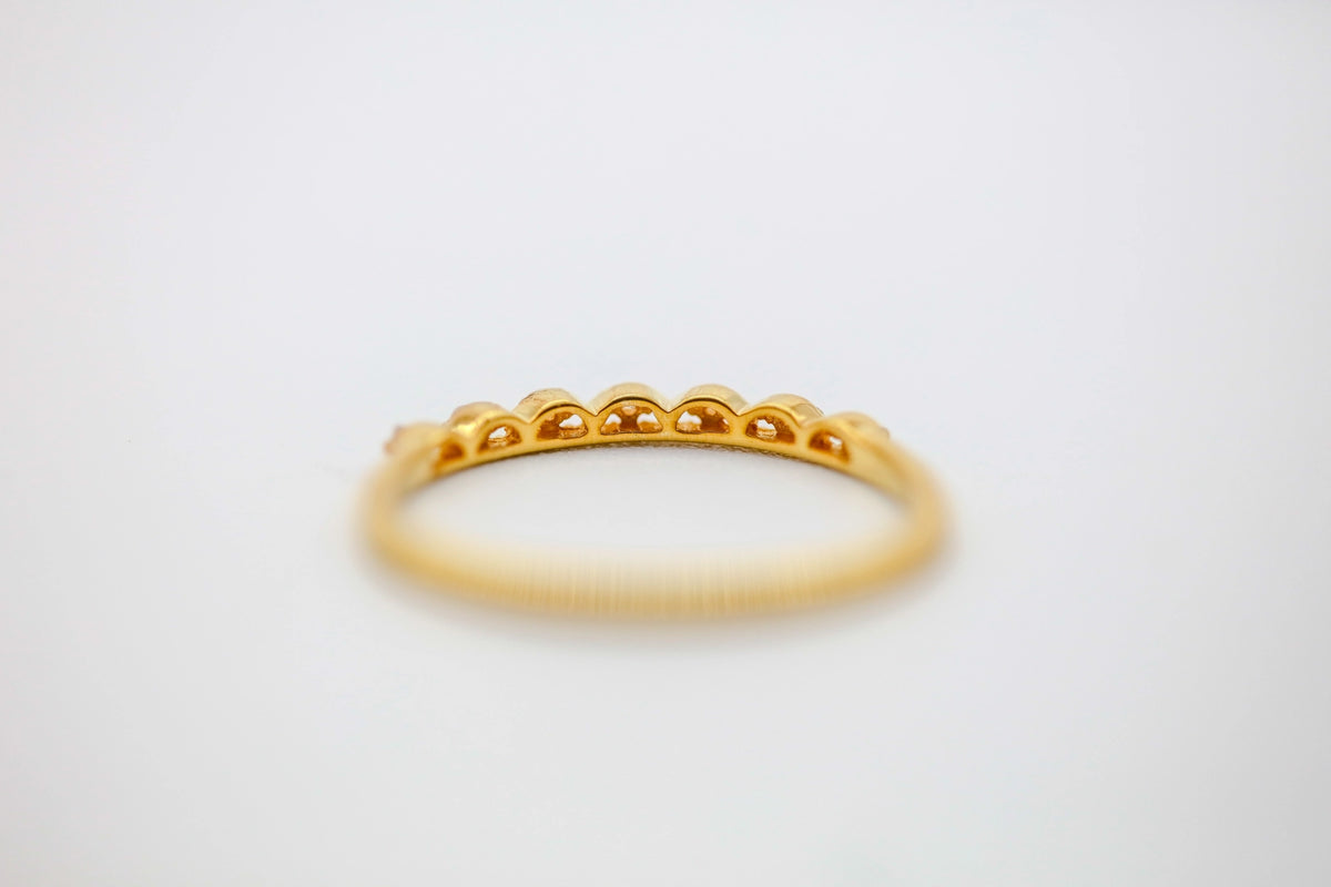 Natural Diamond Marquise Station Band in Gold Vermeil – view 6