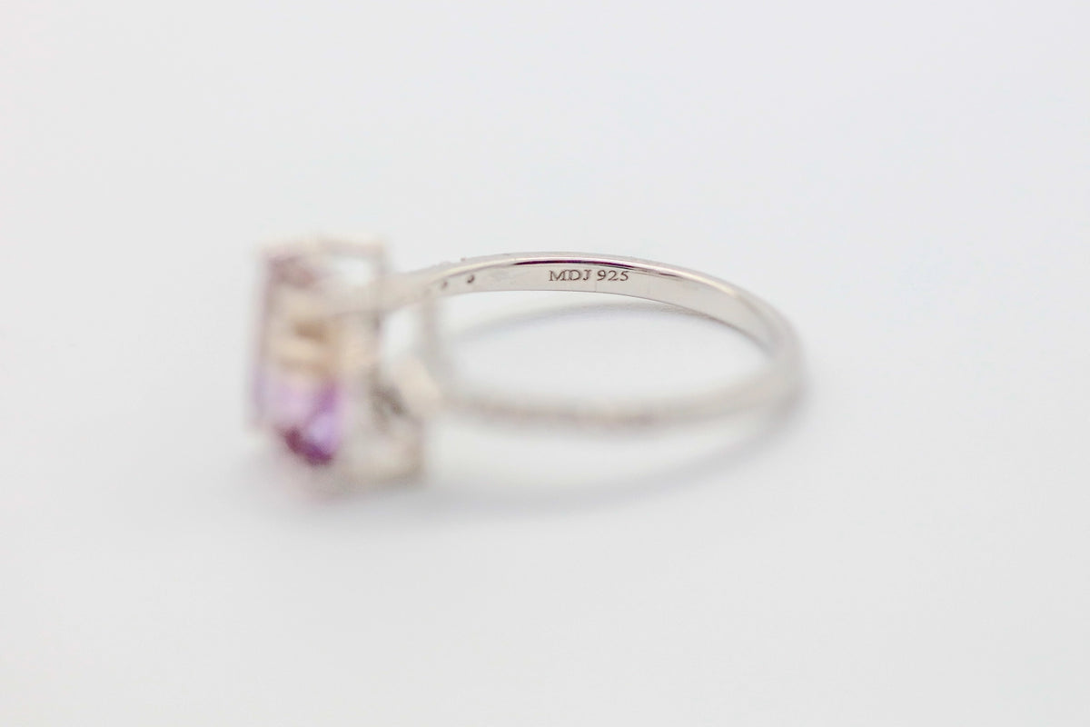 Ametrine Diamond Ring in Sterling Silver – view 6