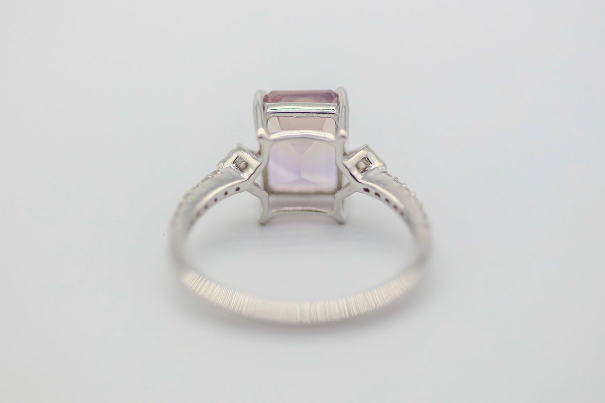Ametrine Diamond Ring in Sterling Silver – view 7