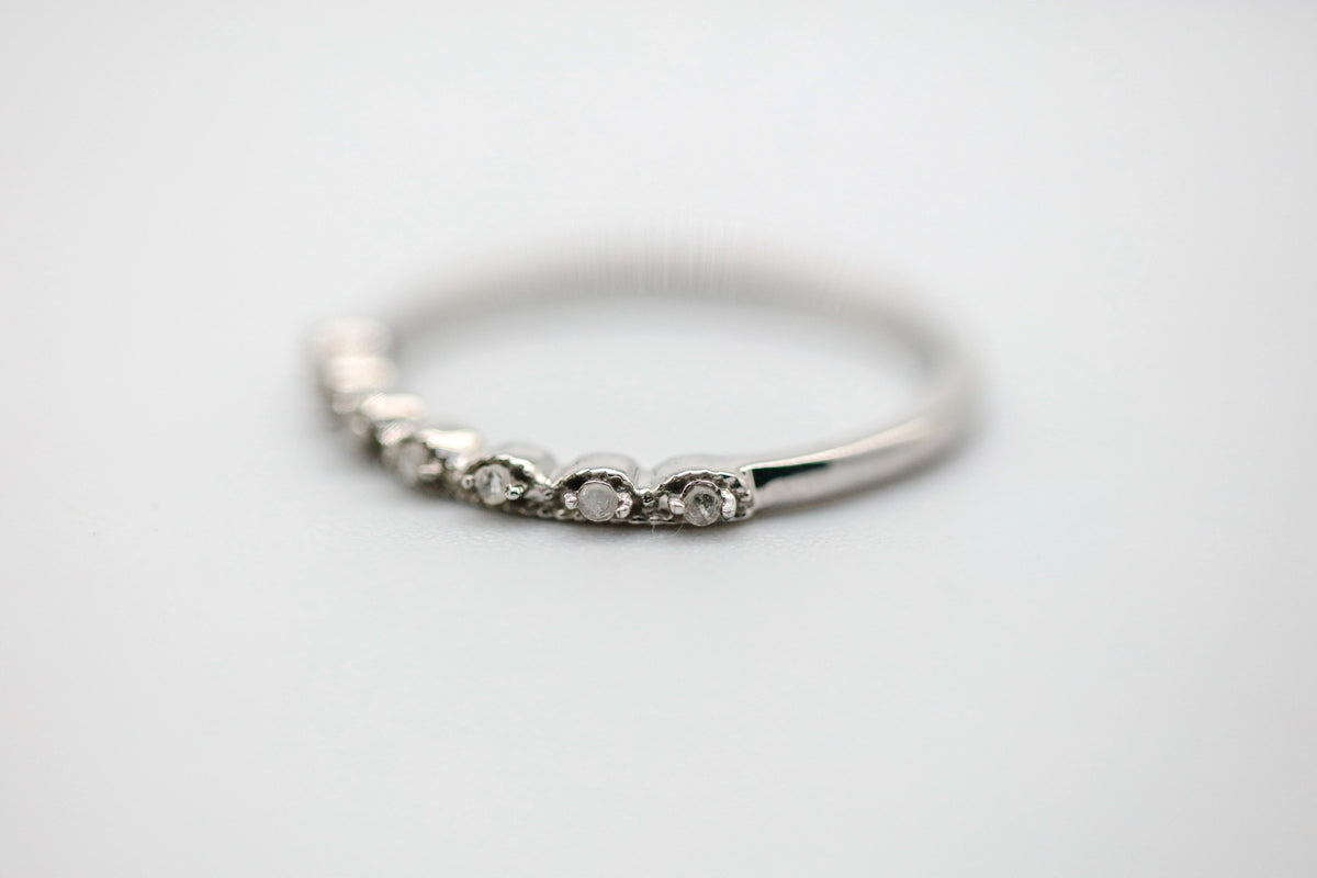 Natural Diamond Marquise Station Band in Sterling Silver – view 3