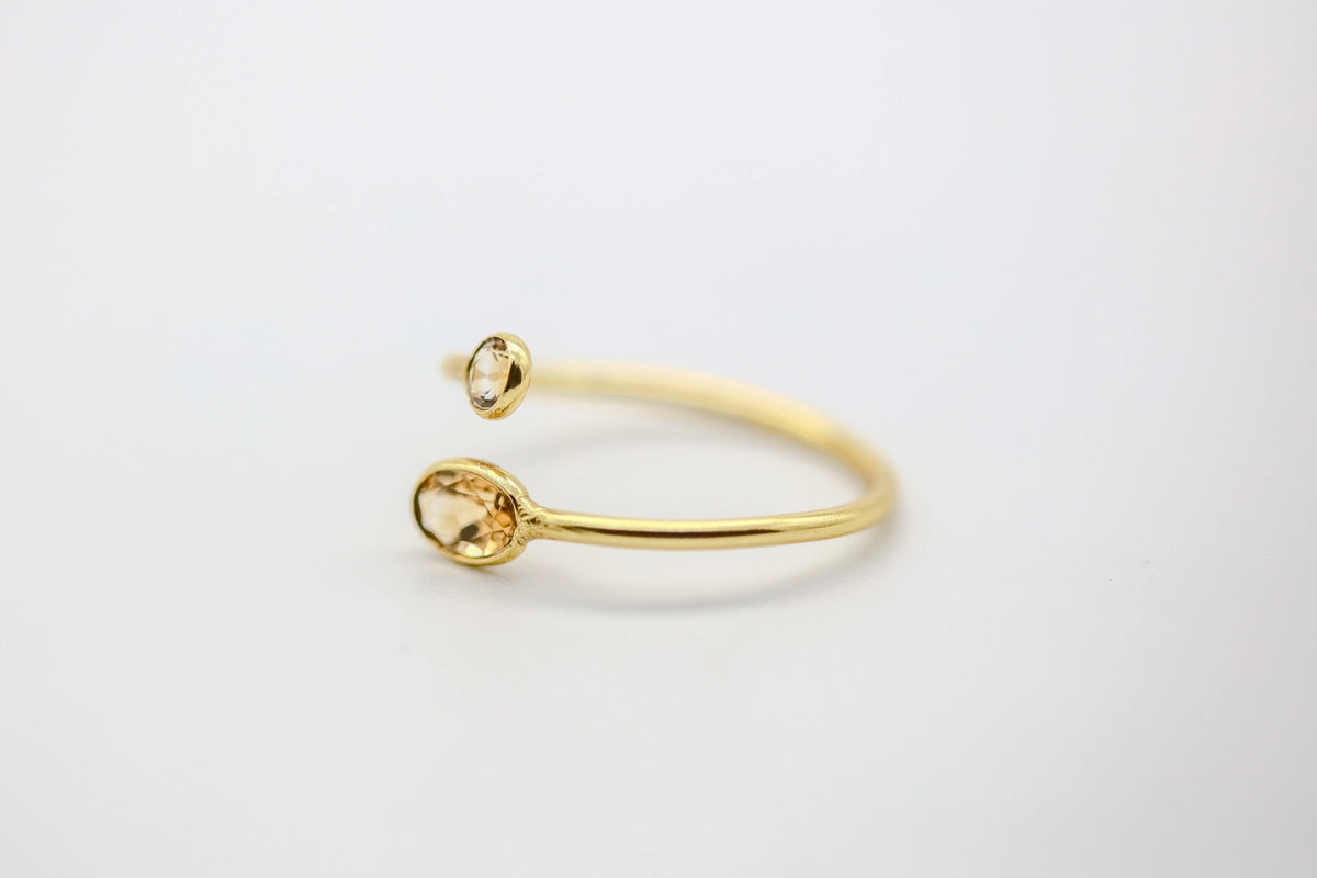 Citrine & Opal Infinity Ring – view 2