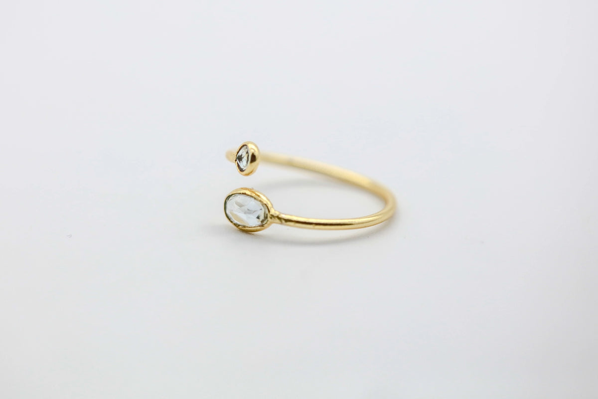 White Topaz Infinity Ring – view 4