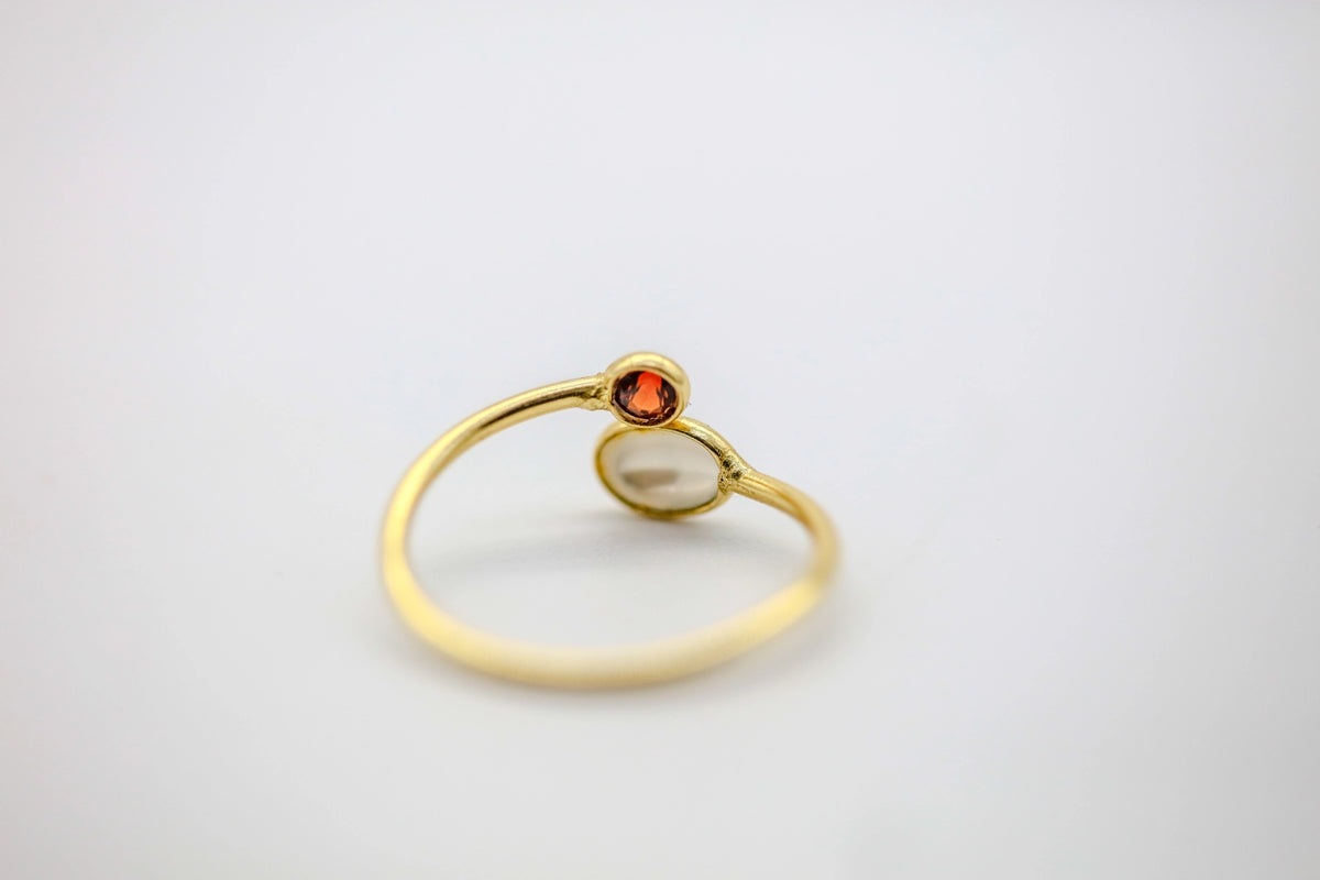 Garnet & Opal Infinity Ring – view 4