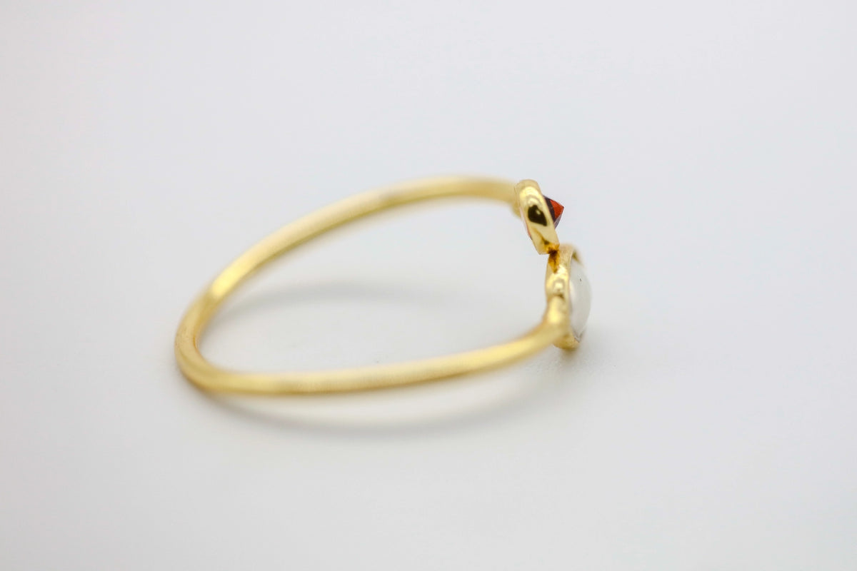 Garnet & Opal Infinity Ring – view 5