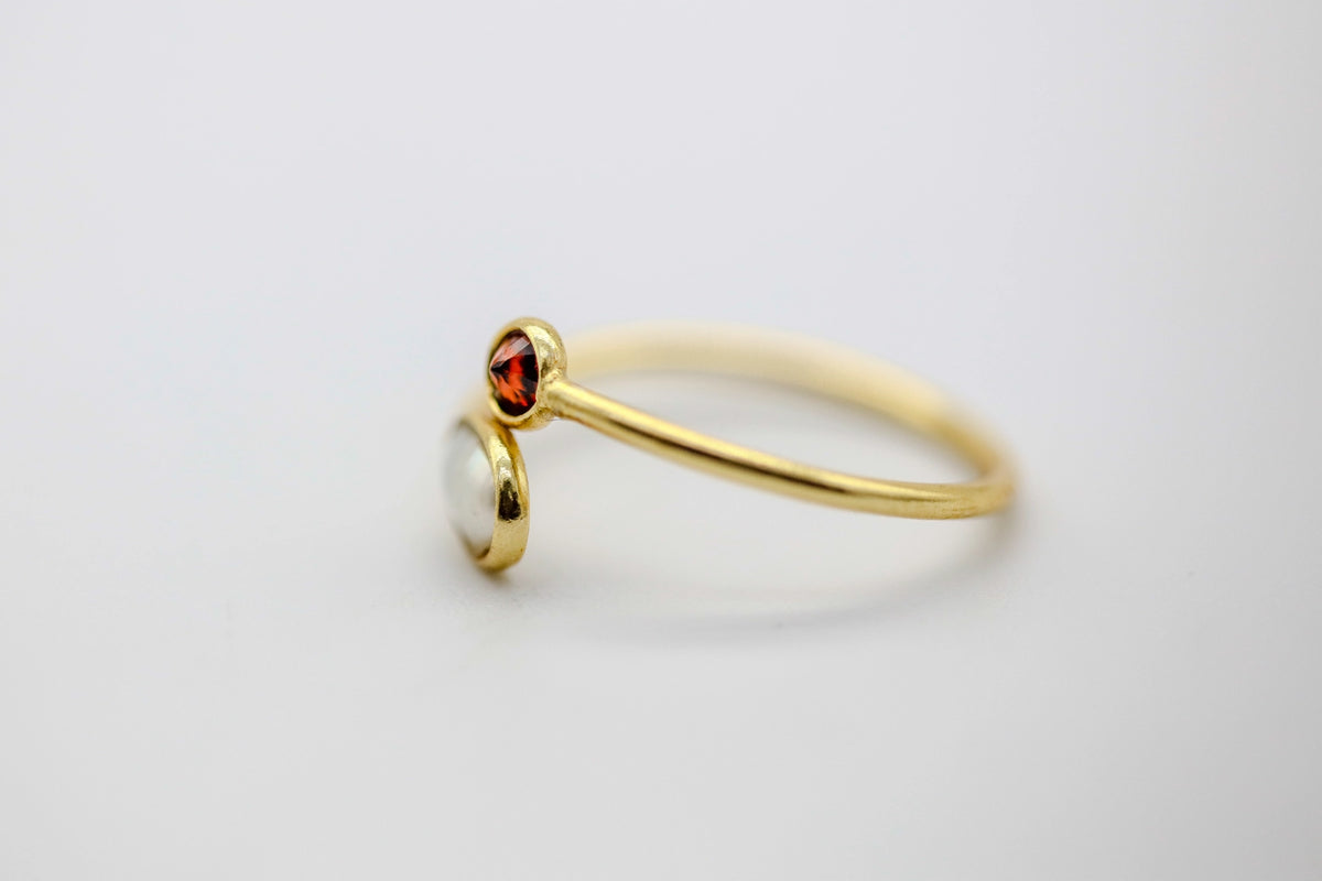 Garnet & Opal Infinity Ring – view 6