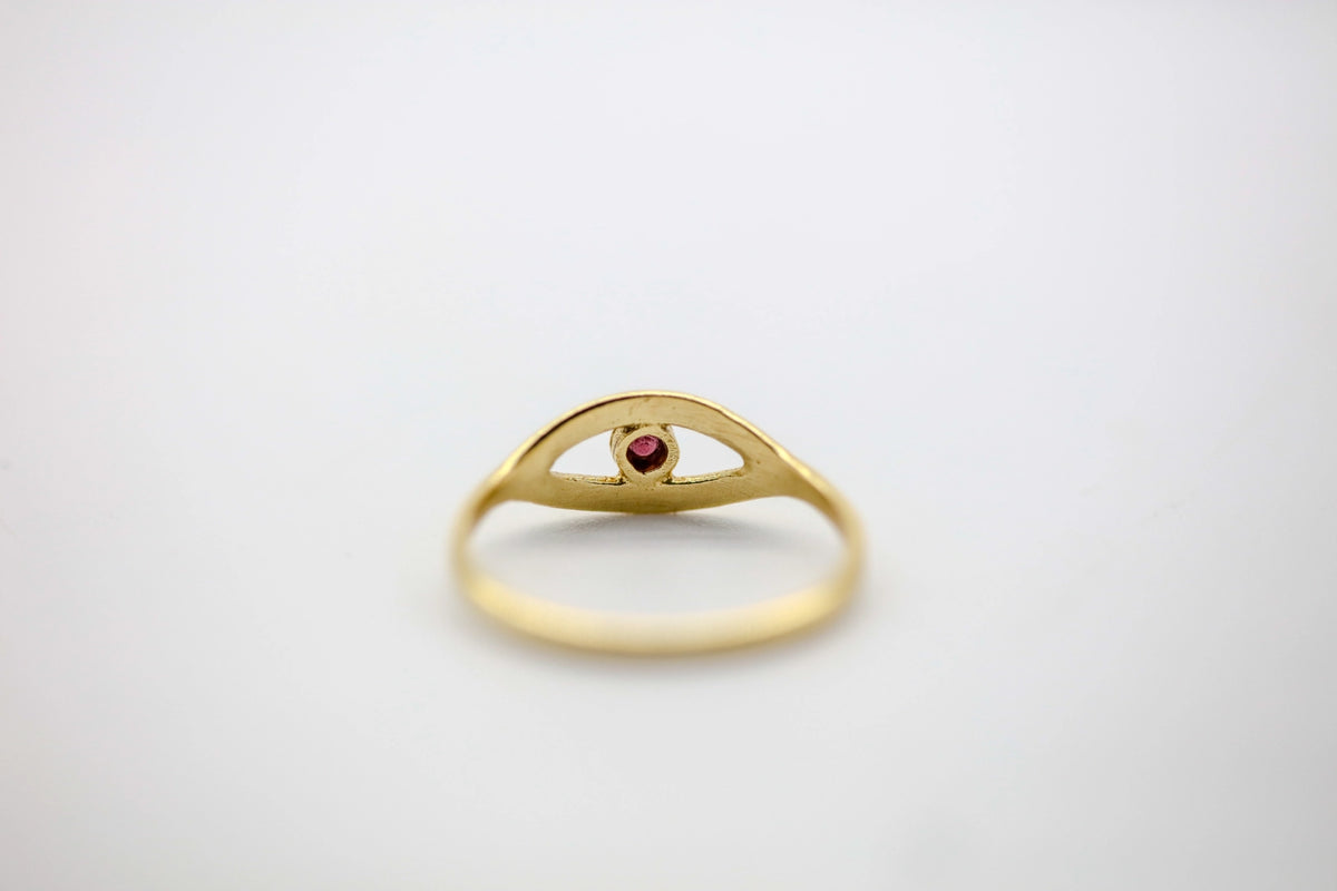 Ruby Evil Eye Ring – view 4