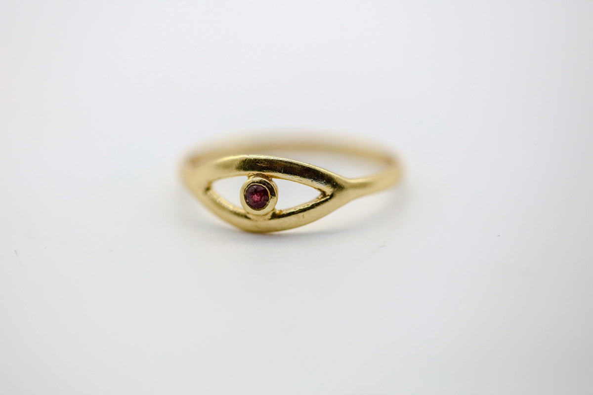 Ruby Evil Eye Ring by Made Design Jewelry