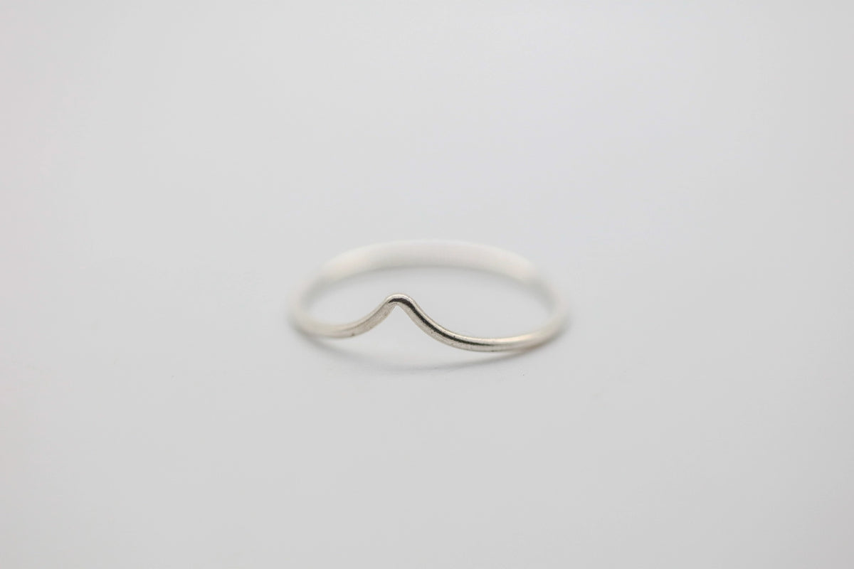 Chevron Stacking Ring in Sterling Silver – view 4