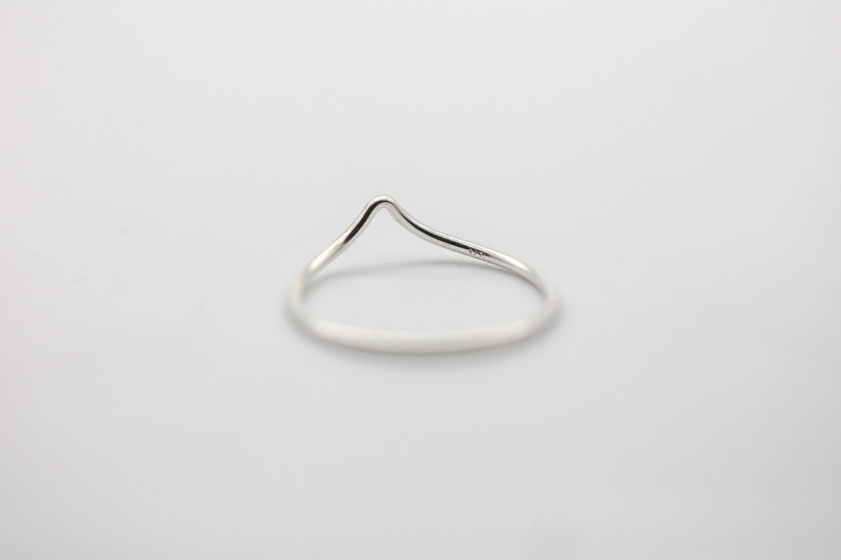 Chevron Stacking Ring in Sterling Silver – view 2