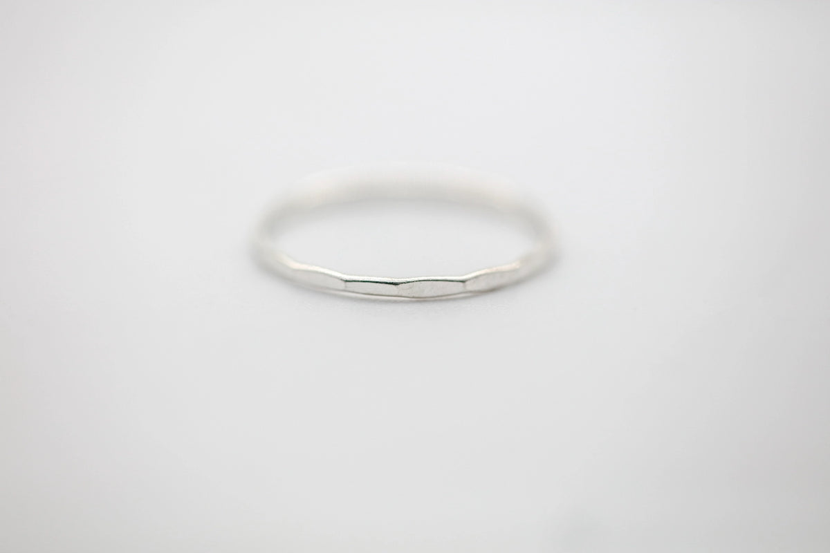 Thin Stacking Band in Sterling Silver by Made Design Jewelry