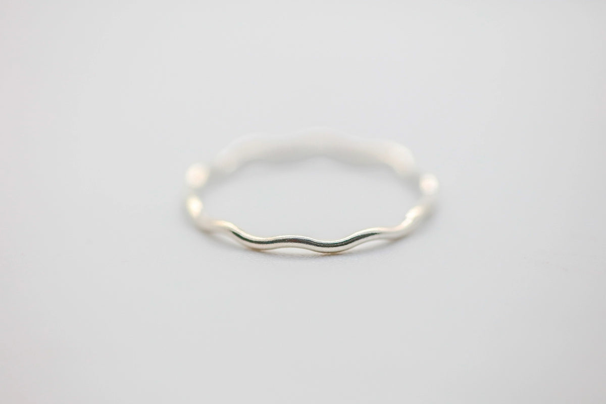 Wavy Stacking Band in Sterling Silver by Made Design Jewelry