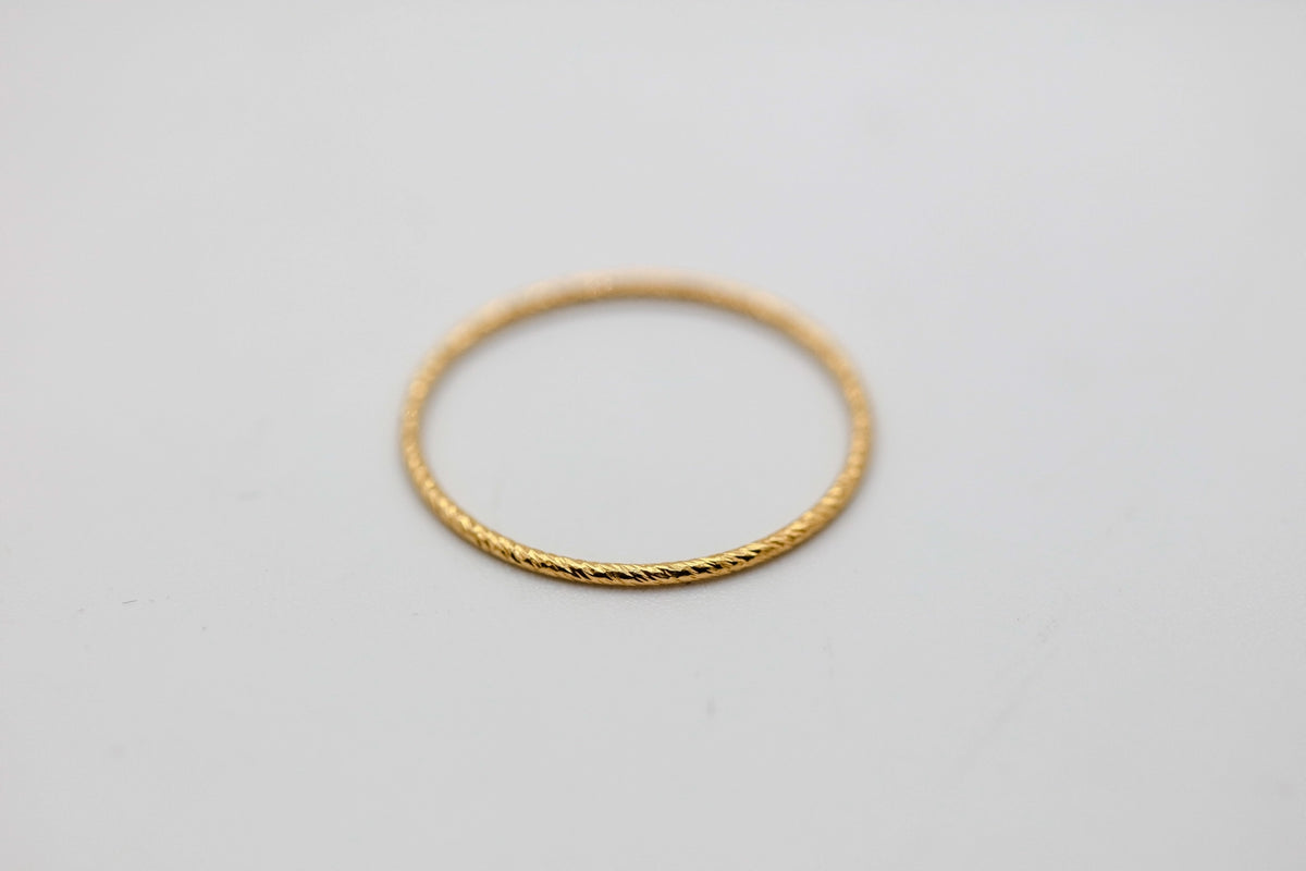 Textured Stacking Band in 14K Gold-Filled by Made Design Jewelry