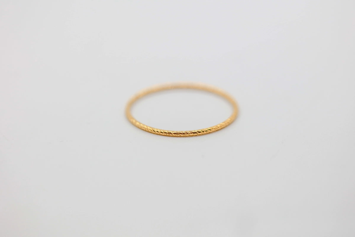 Textured Stacking Band in 14K Gold-Filled – view 3