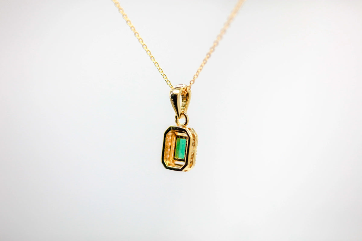 Colombian Emerald Pendant in Gold Vermeil – view 4