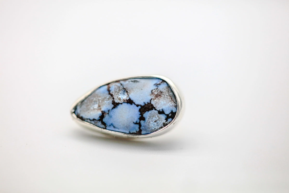 Golden Hills Turquoise Teardrop One of One Hat Pin by Made Design Jewelry
