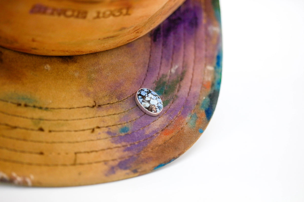 Golden Hills Spiderweb Turquoise One of One Hat Pin – view 6