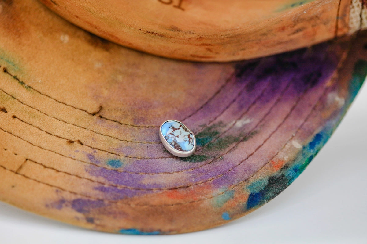 Golden Hills Turquoise Oval One of One Hat Pin – view 8