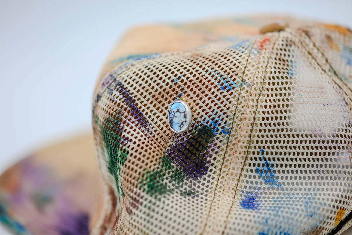 Golden Hills Turquoise Teardrop One of One Hat Pin – view 4