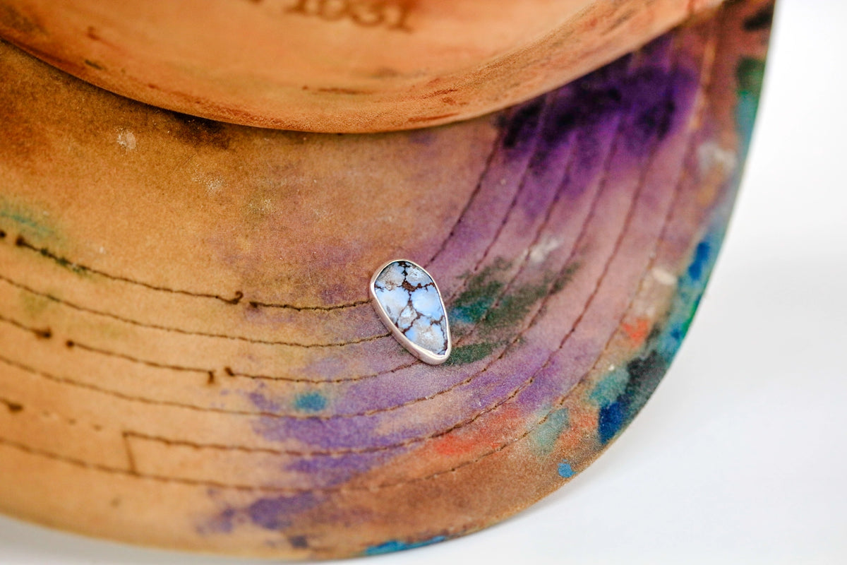 Golden Hills Turquoise Teardrop One of One Hat Pin – view 6