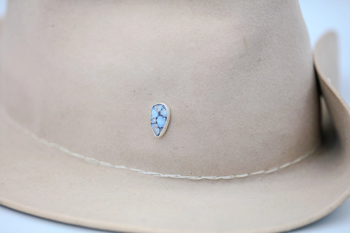 Golden Hills Turquoise Teardrop One of One Hat Pin – view 7