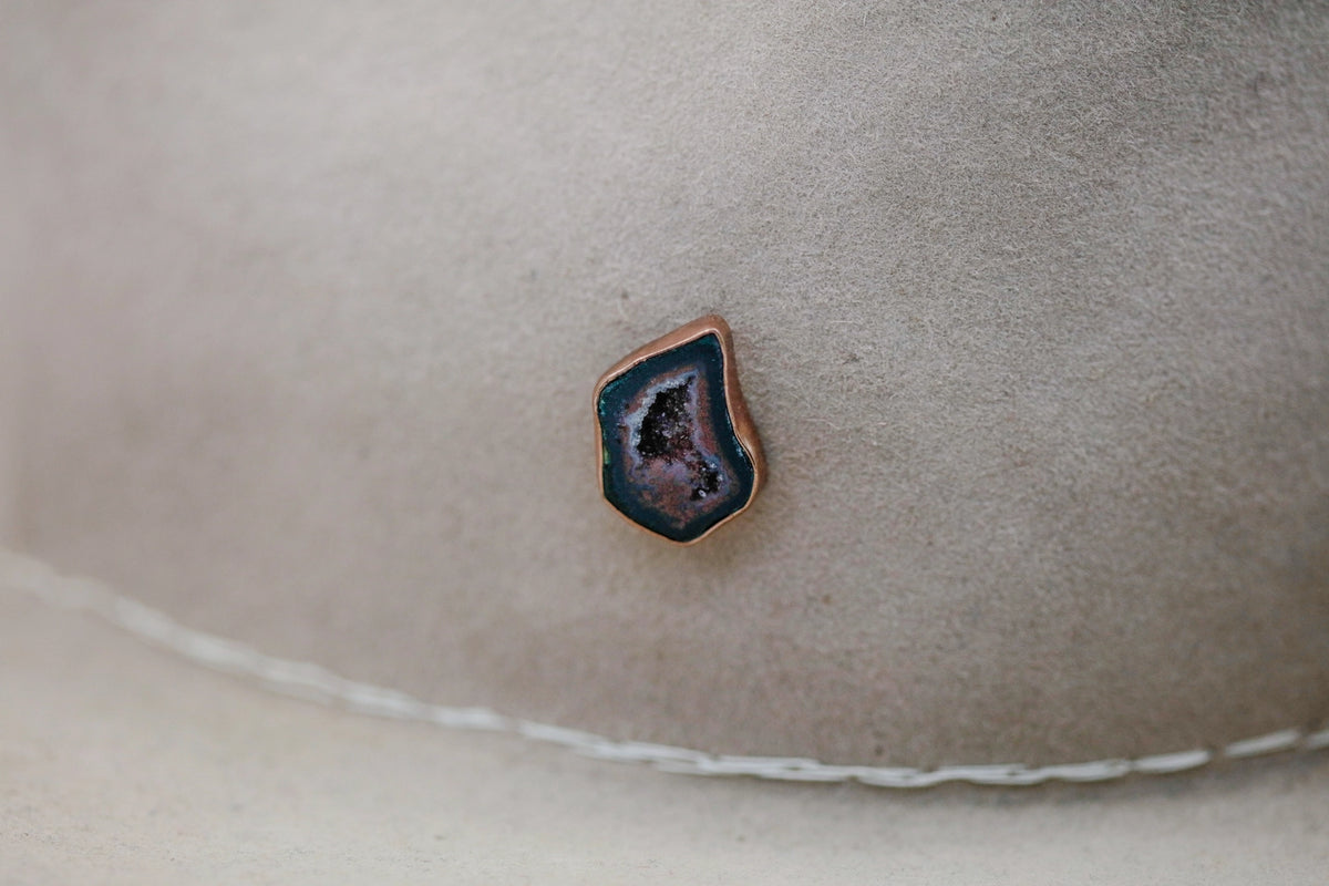 Druzy Geode One of One Hat Pin – view 2