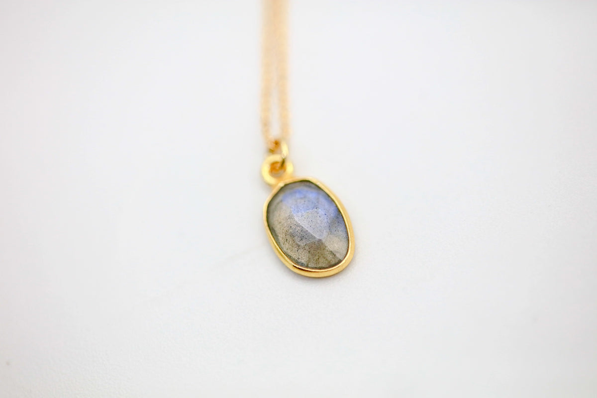 Labradorite Oval Pendant by Made Design Jewelry