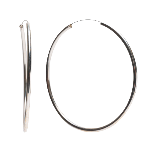 Silver Ultra Hoop Earring