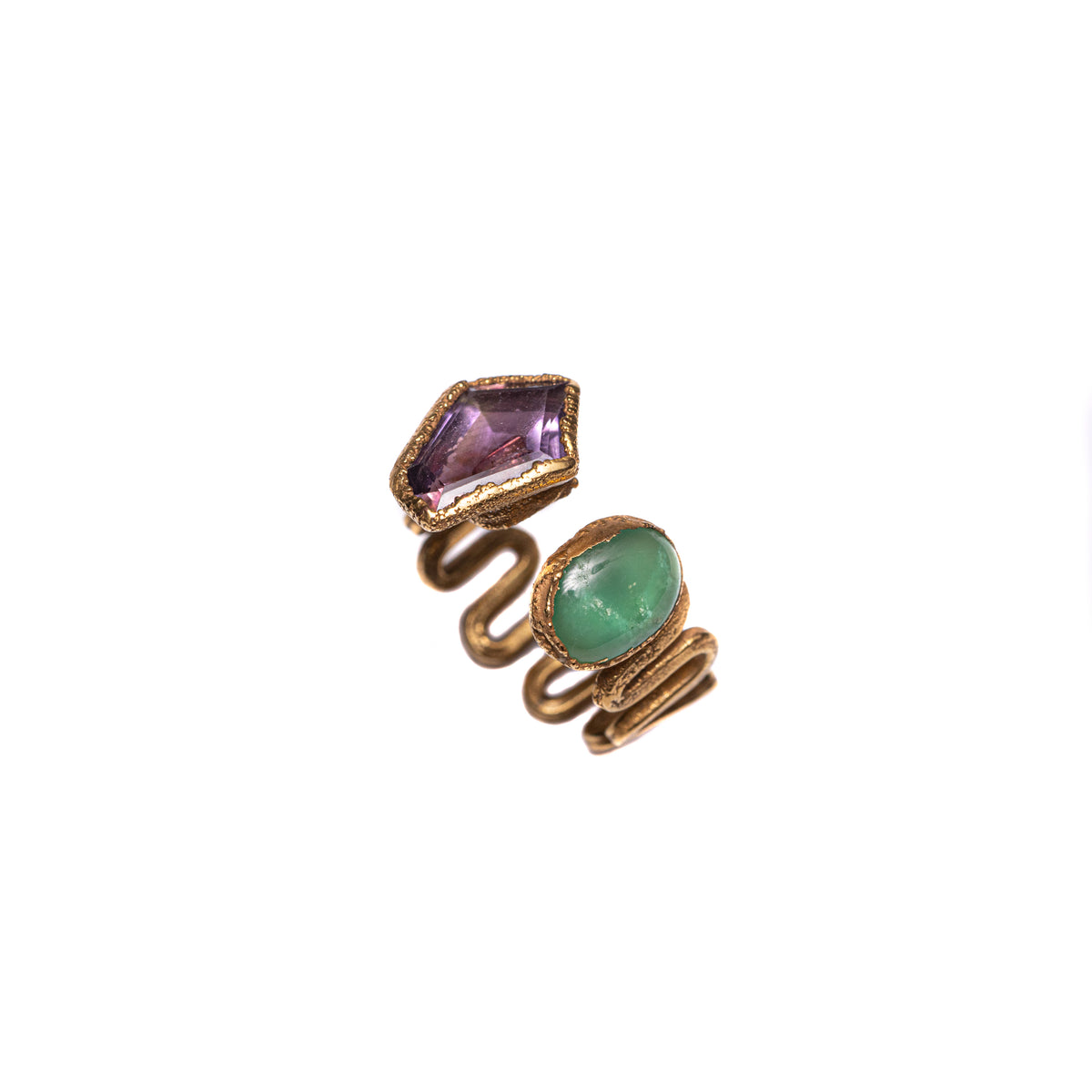 Ametrine & Chrysoprase Ring – view 2