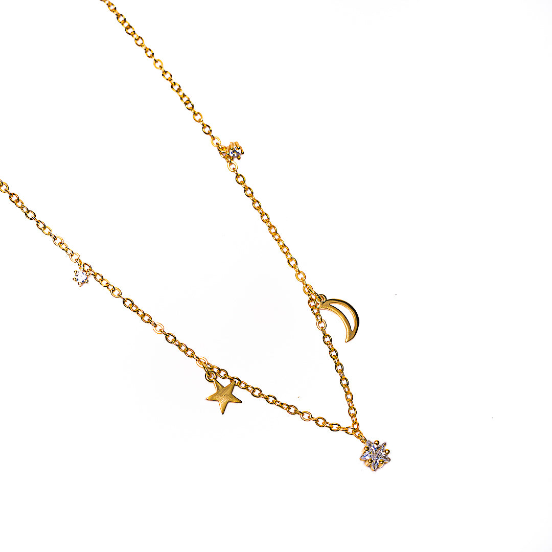 Constellation Necklace in 18k gold plated brass – view 2
