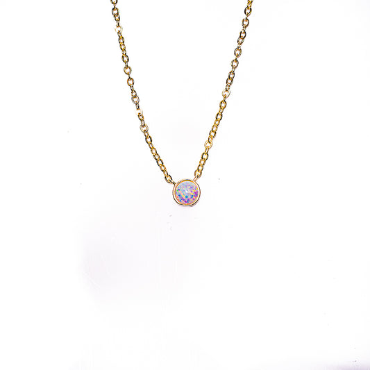 Round Opal Necklace