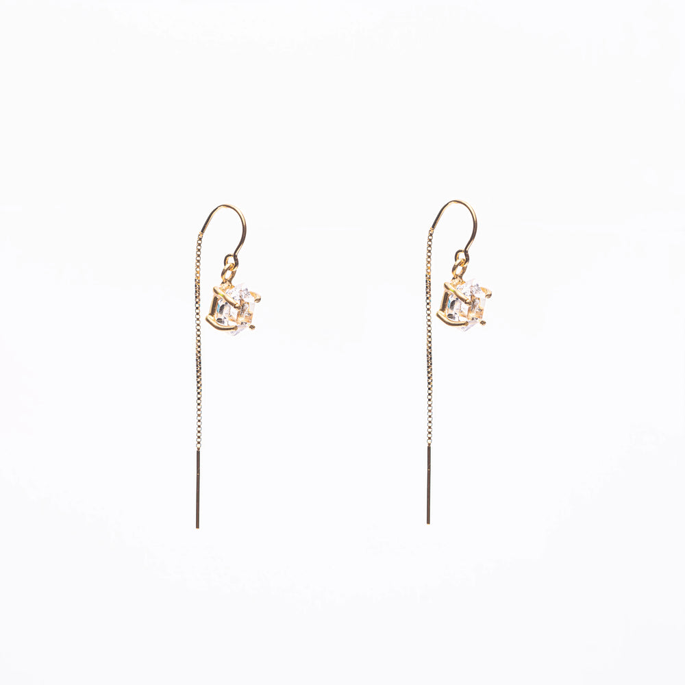 Herkimer Diamond Thread Earrings