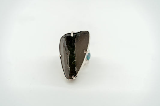 Green Tourmaline with Australian Opal