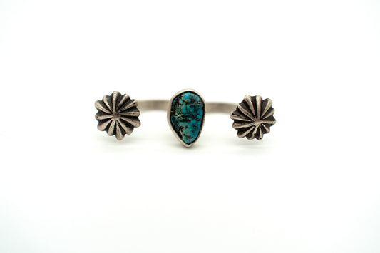 Two-Finger Ring with Vintage Turquoise