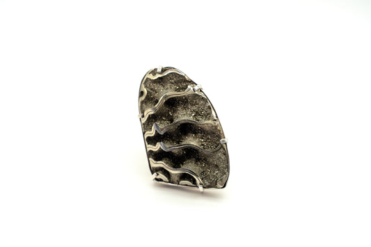 Fossilized Pyrite with Australian Opal