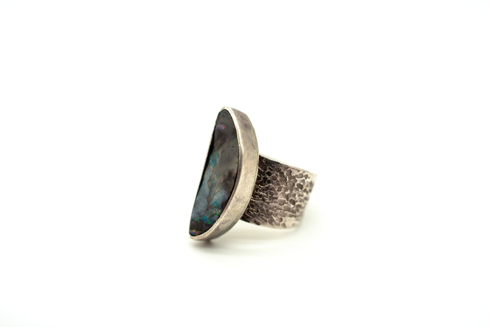 One of One Boulder Opal Ring