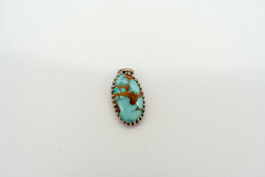 Forged Pendant with Collector-Grade Turquoise