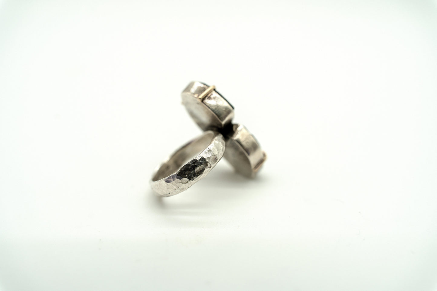 Double Green Tourmaline with 14k Gold Prongs