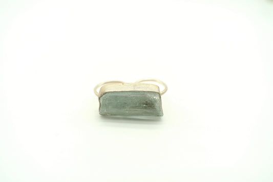 Two-Finger Aquamarine Ring